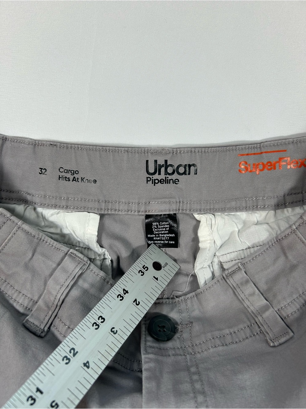 Urban Pipeline Super Flex Cargo Men’s Shorts Gray Size 32 - Picture 7 of 8
